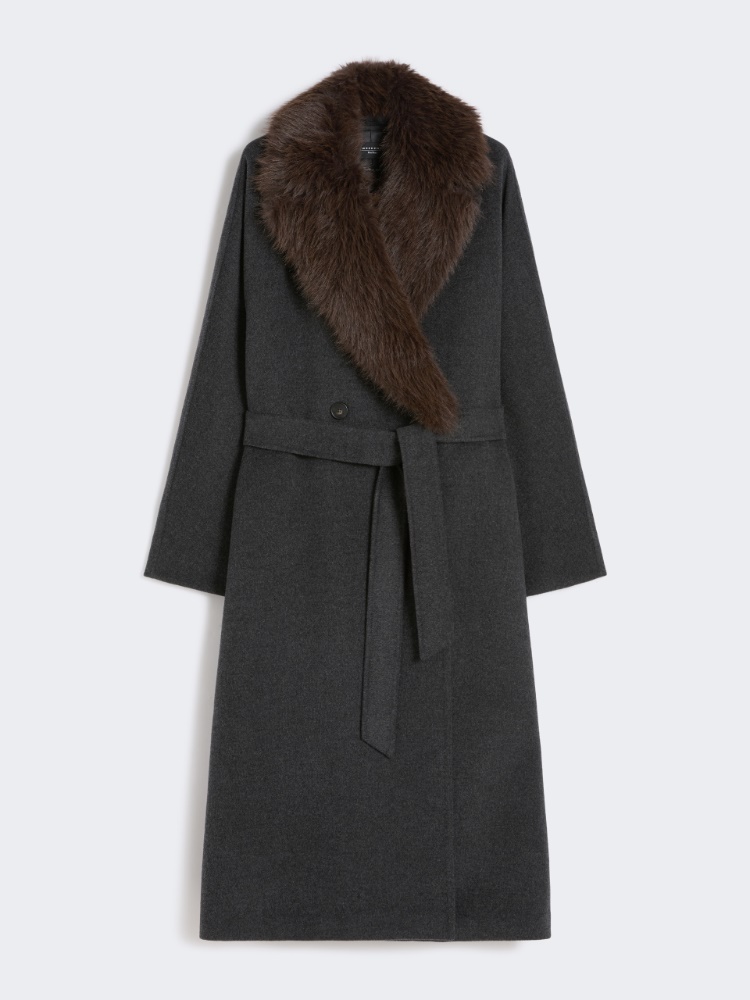 Wool wrap coat - DARK GREY - Weekend - 6