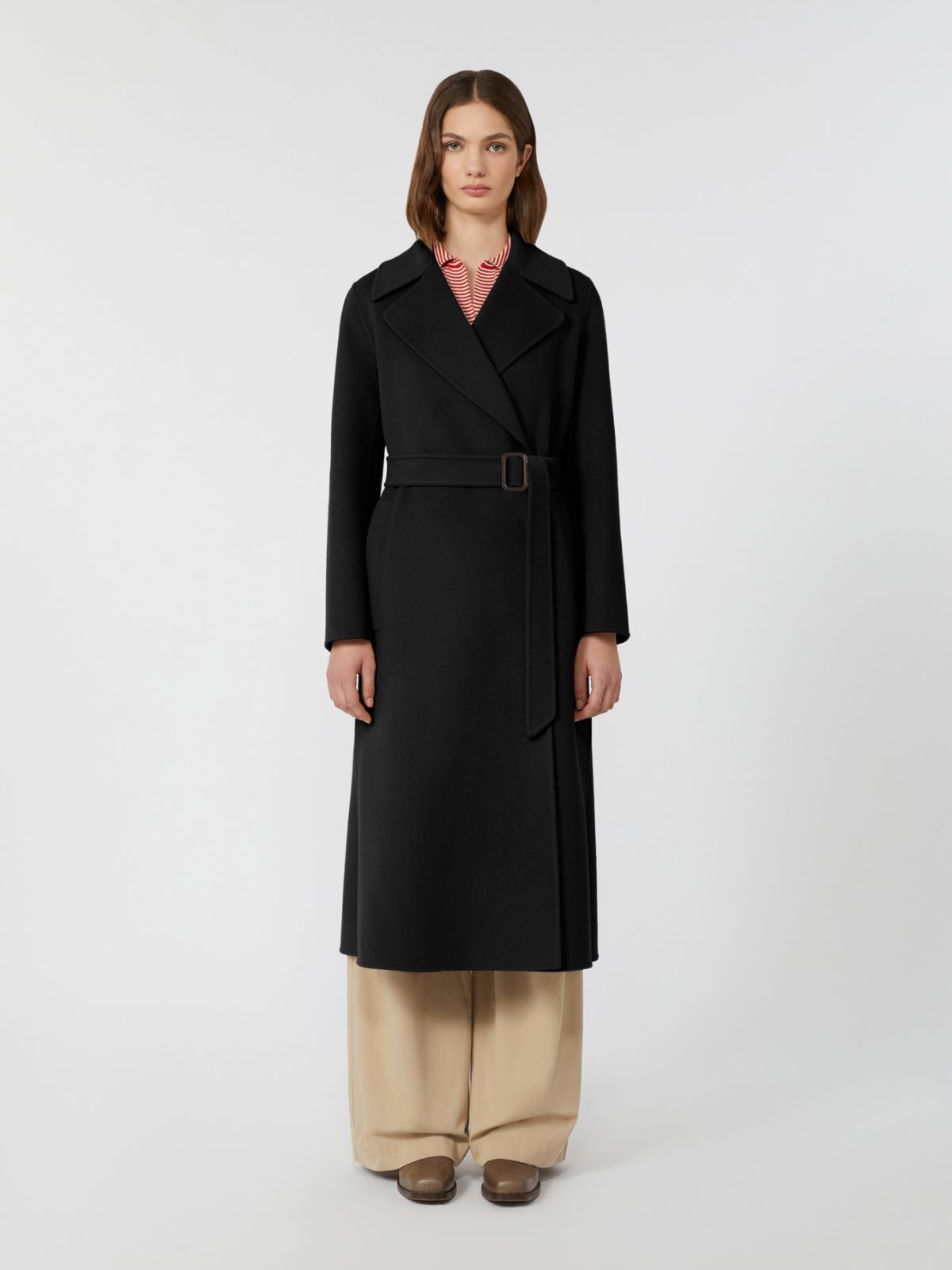 Wool robe coat - BLACK - Weekend - 2