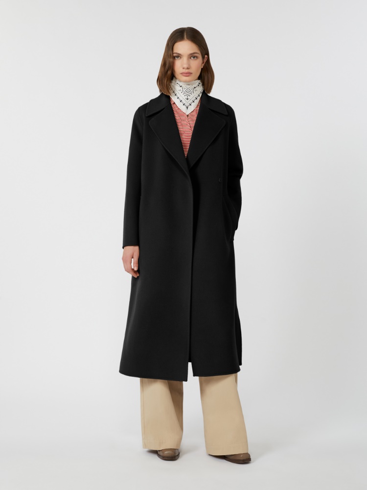 Wool robe coat - BLACK - Weekend