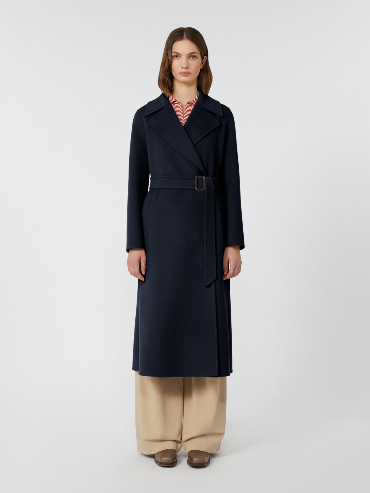 Wool robe coat - NAVY - Weekend - 2