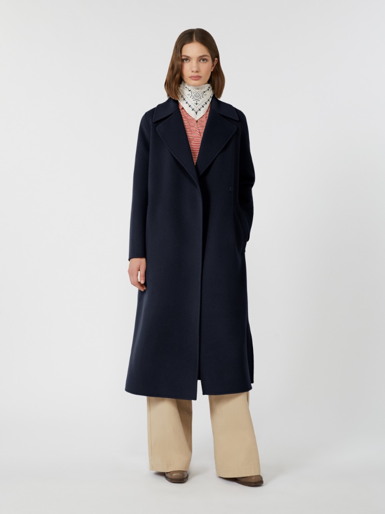 Wool robe coat - NAVY - Weekend