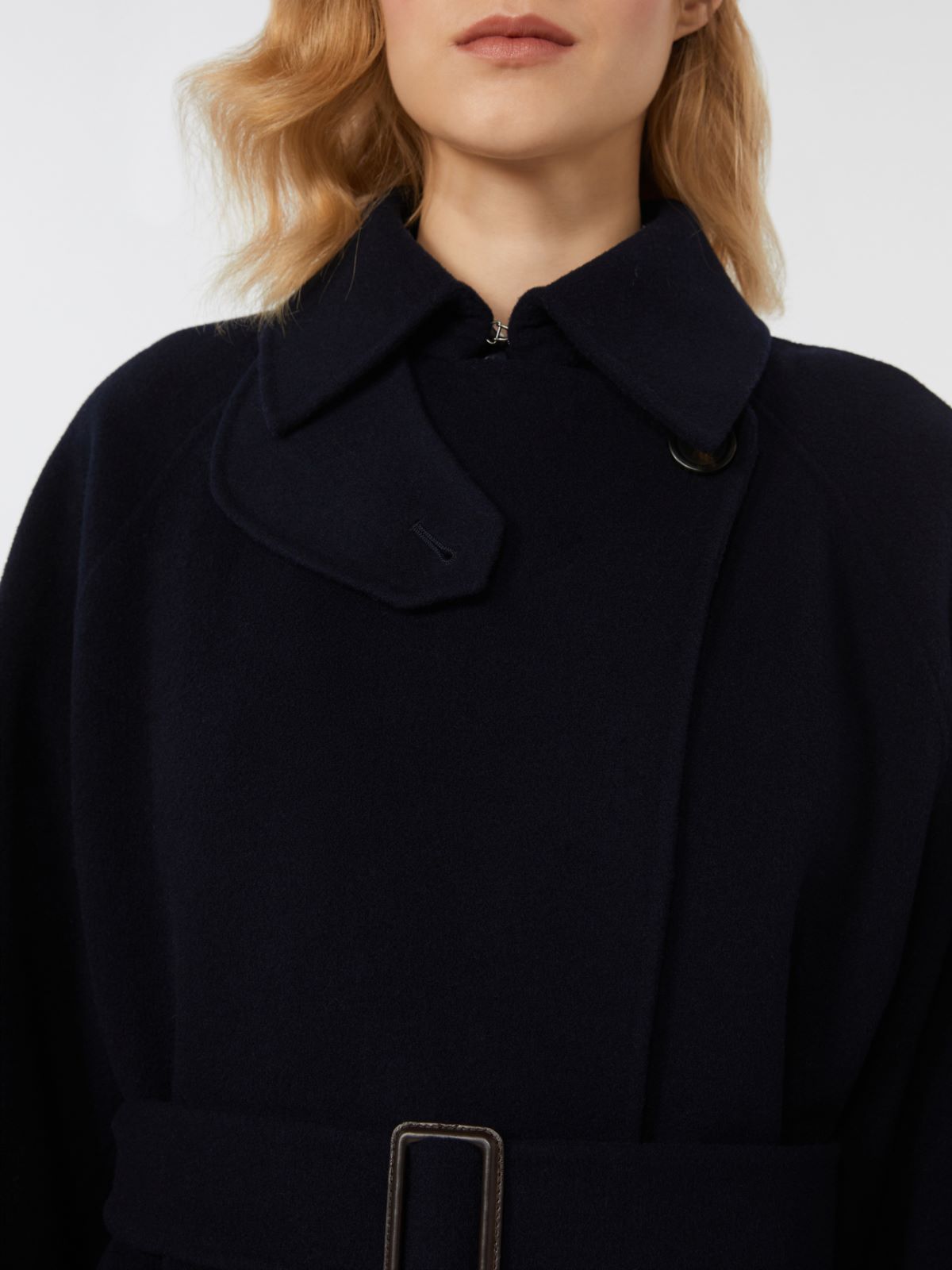 Double-sided wool trench coat - NAVY - Weekend - 4