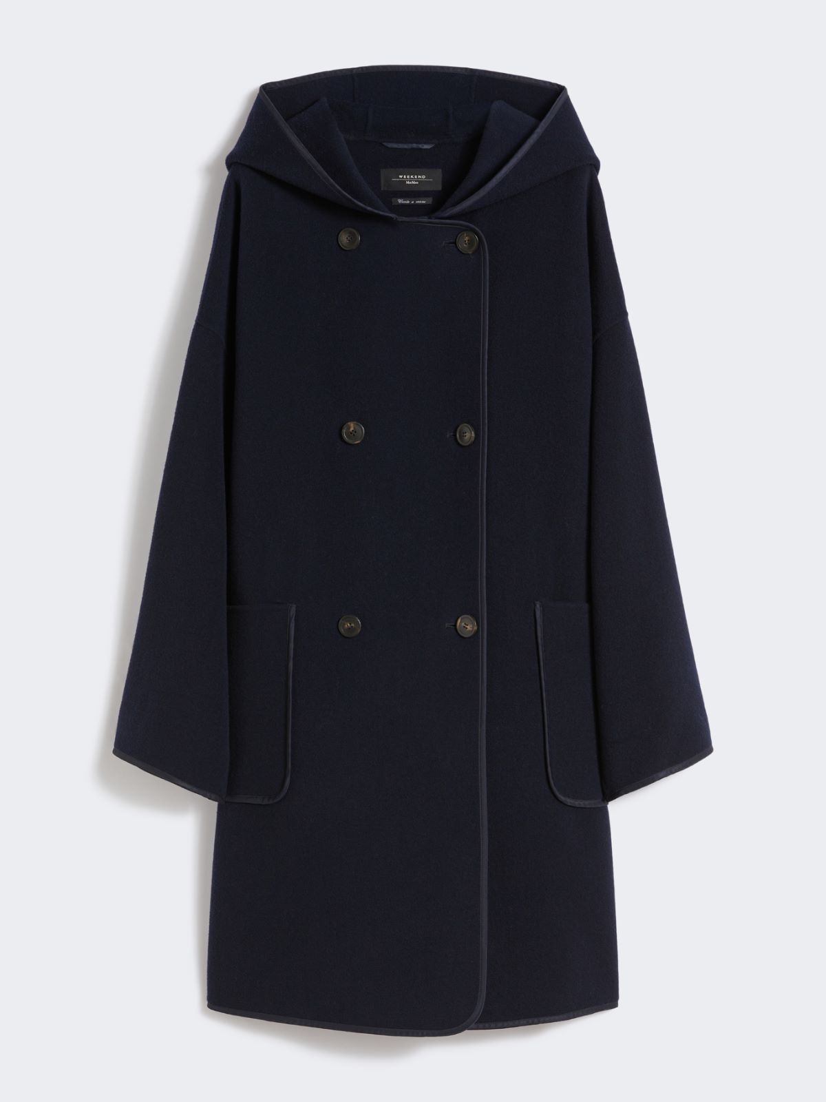 Coat in double-faced wool broadcloth - NAVY - Weekend - 5
