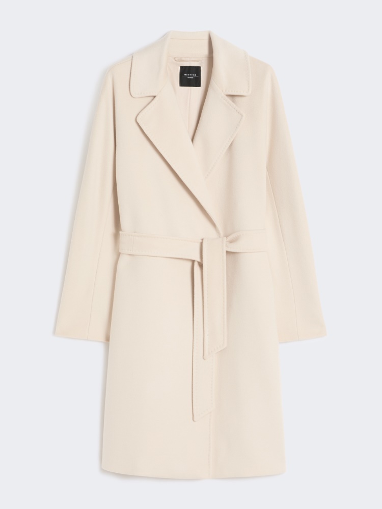 Wool wrap coat - IVORY - Weekend - 5