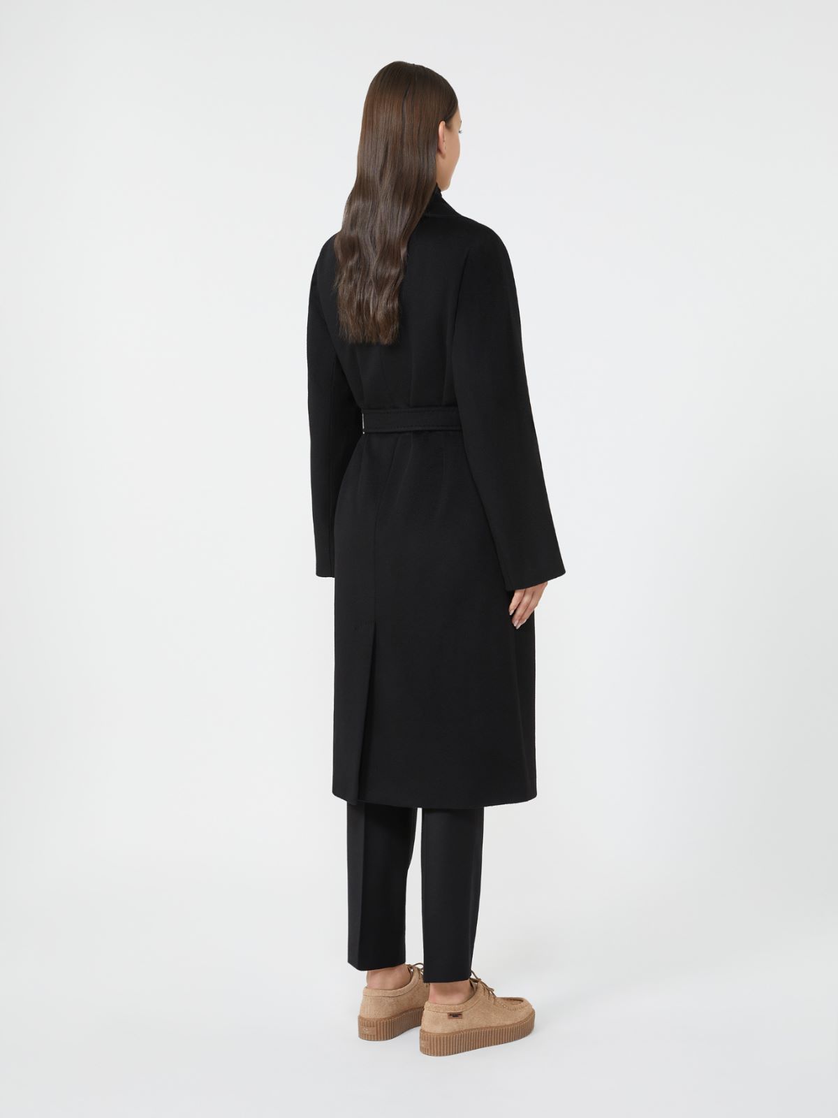 Double-breasted cashmere coat - BLACK - Weekend - 3