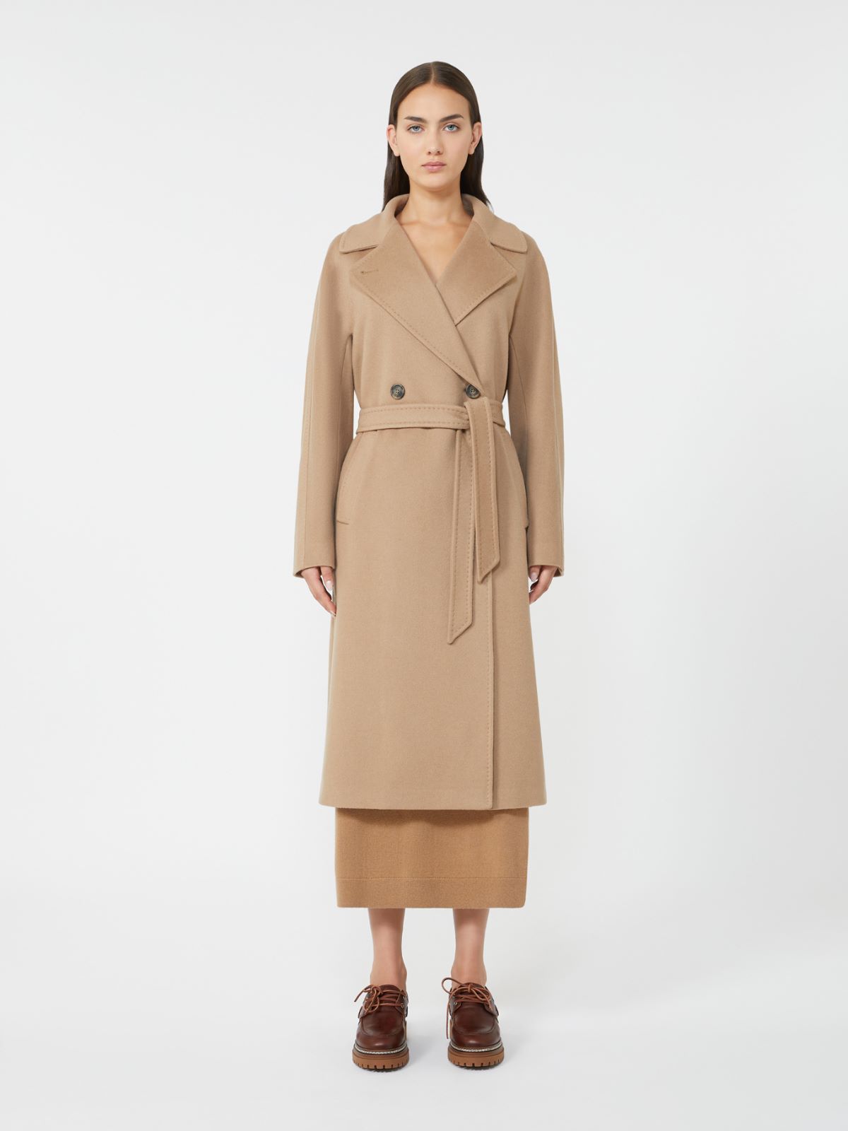 Double-breasted cashmere coat - CAMEL - Weekend - 2