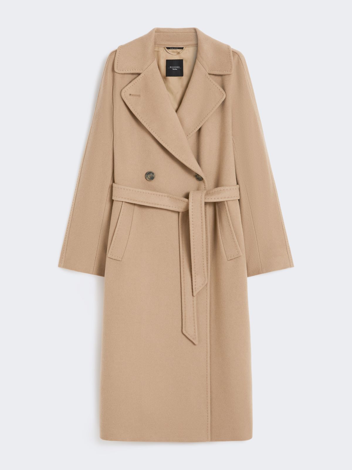Double-breasted cashmere coat - CAMEL - Weekend - 5