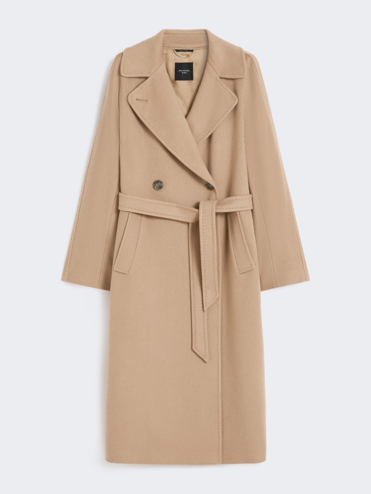 Double-breasted cashmere coat - CAMEL - Weekend - 2