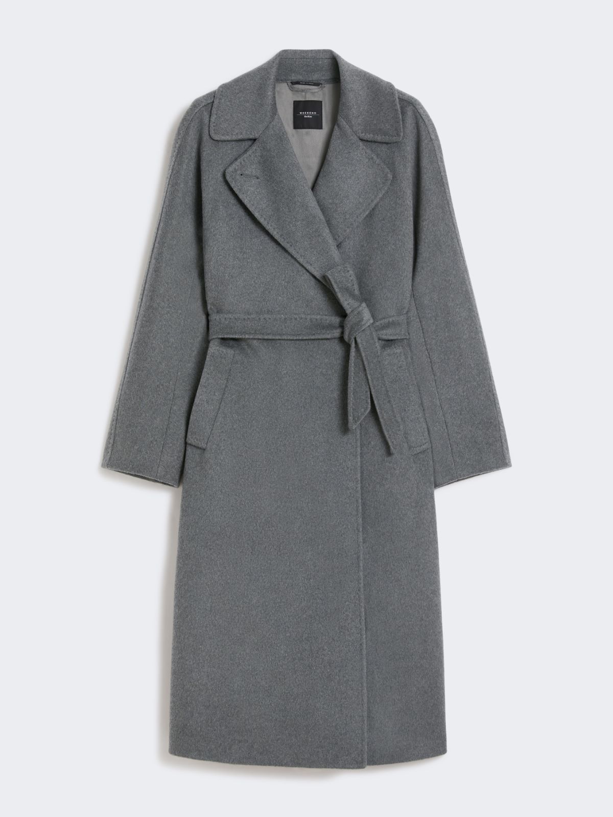 Double-breasted cashmere coat - DARK GREY - Weekend - 4