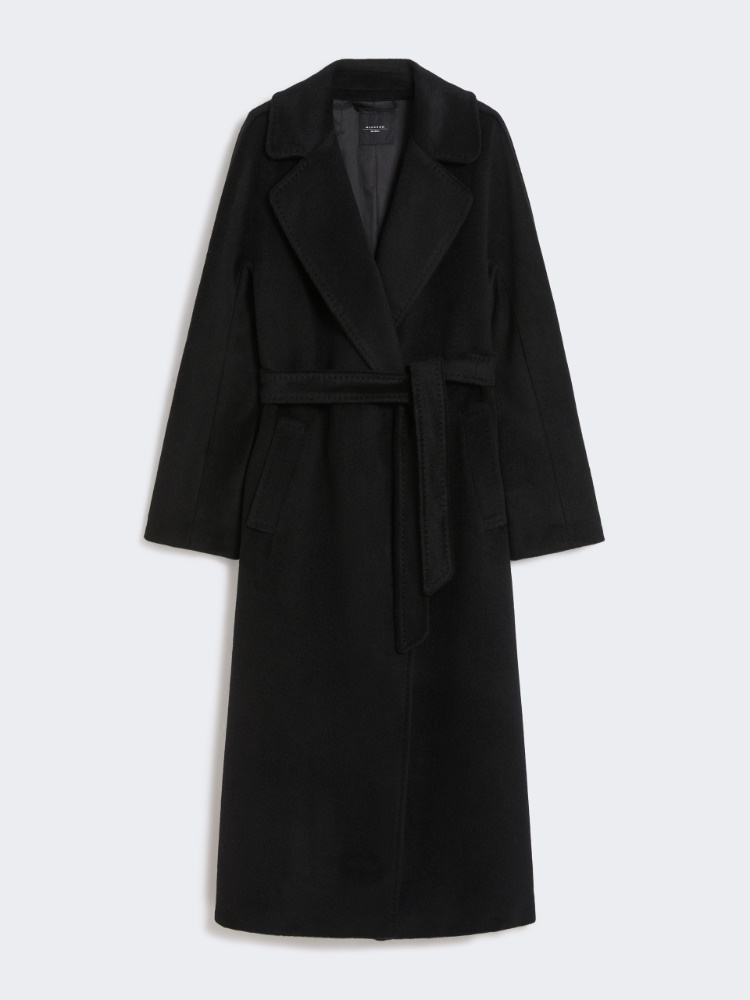 Long wool and alpaca coat - BLACK - Weekend - 2