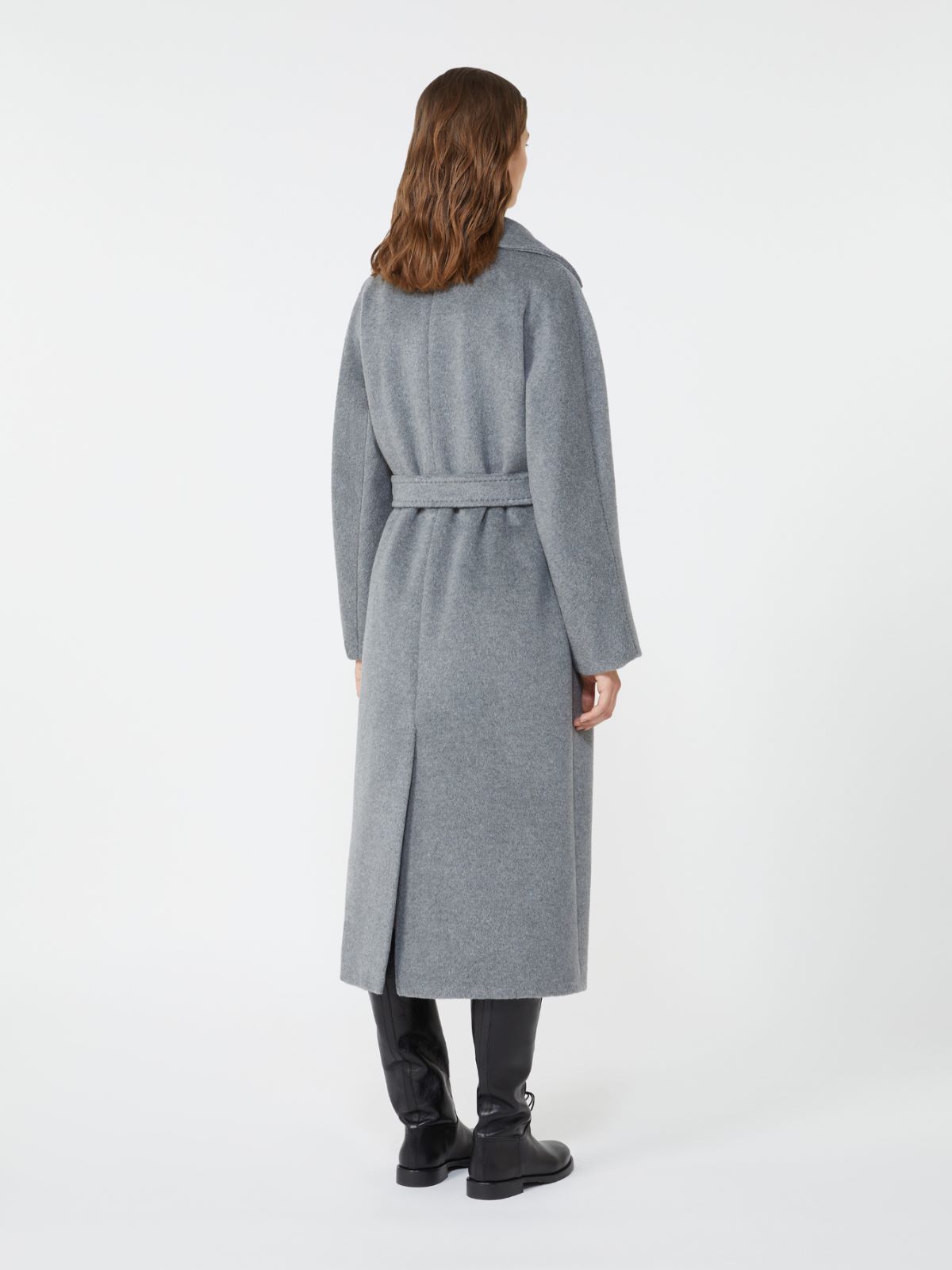 Long wool and alpaca coat - MEDIUM GREY - Weekend - 3