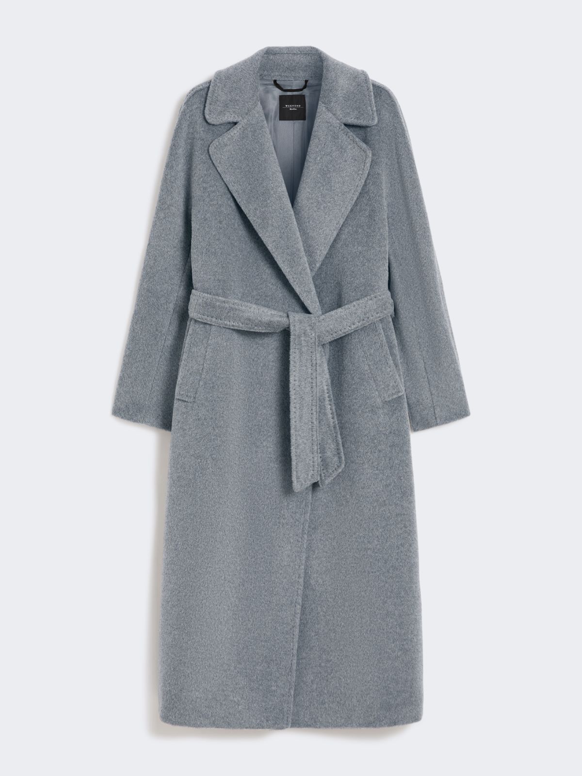 Long wool and alpaca coat - MEDIUM GREY - Weekend - 6