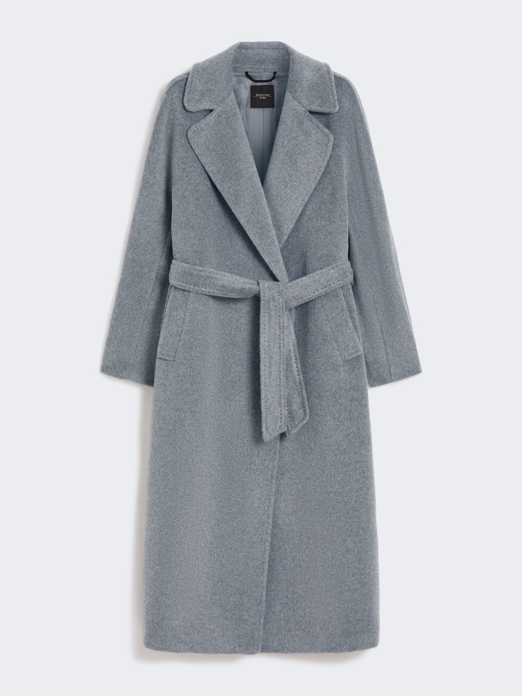 Long wool and alpaca coat - MEDIUM GREY - Weekend - 2