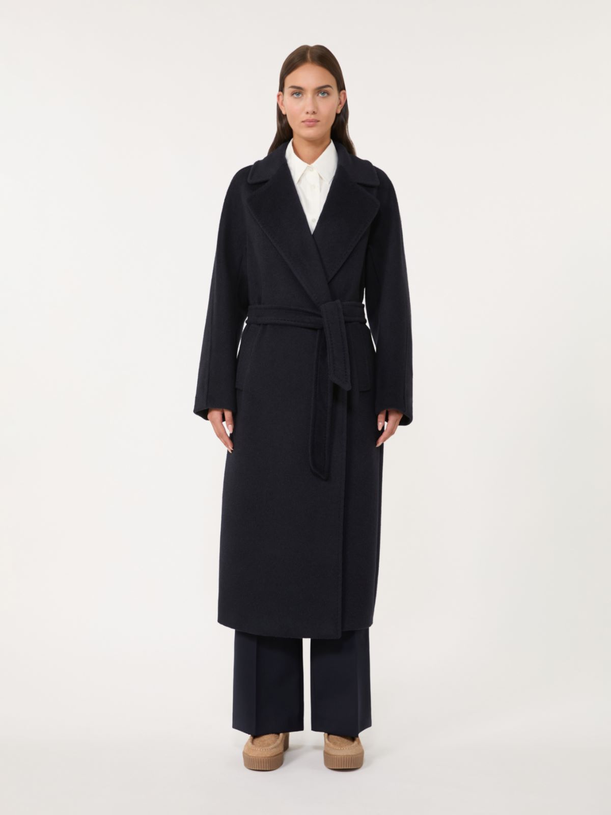 Long wool and alpaca coat - NAVY - Weekend - 2