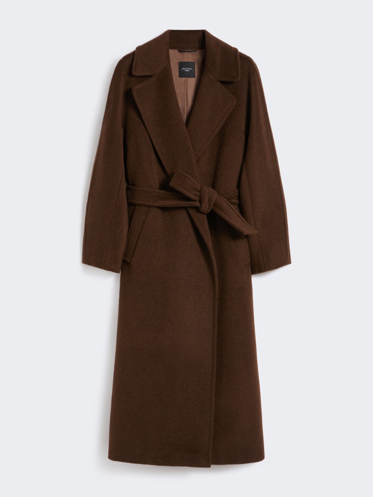 Long wool and alpaca coat - CHOCOLATE - Weekend - 2