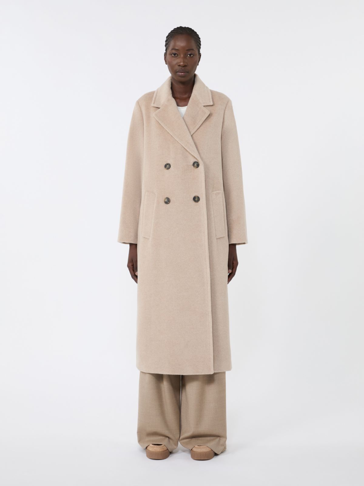 Double-breasted coat in wool and alpaca - TURTLEDOVE - Weekend - 2