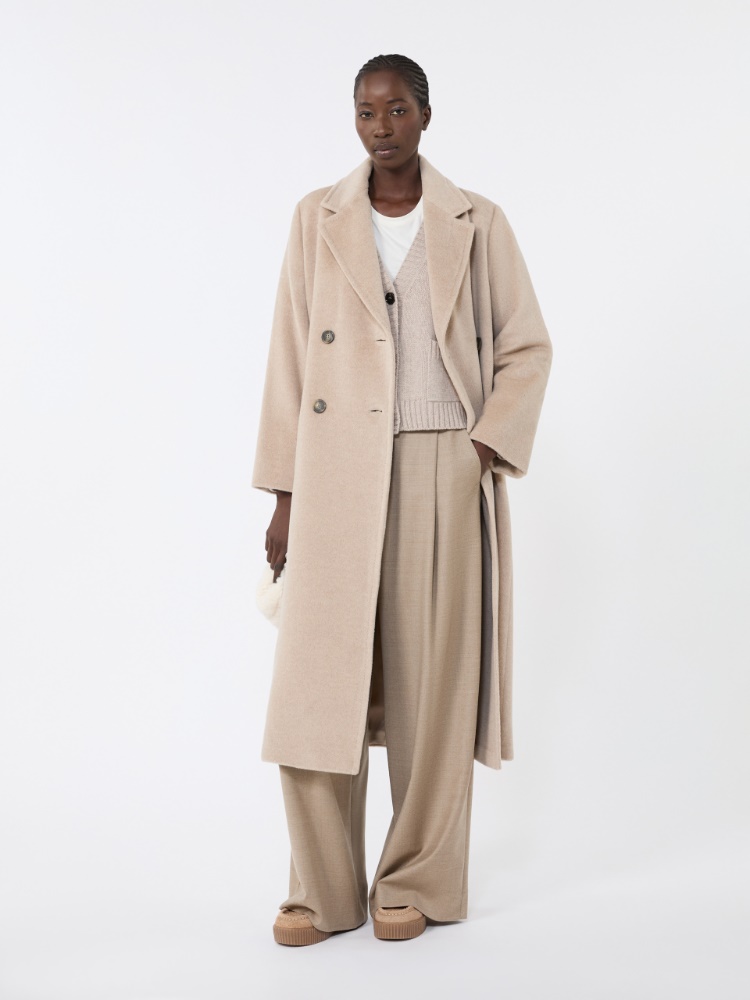 Double-breasted coat in wool and alpaca - TURTLEDOVE - Weekend