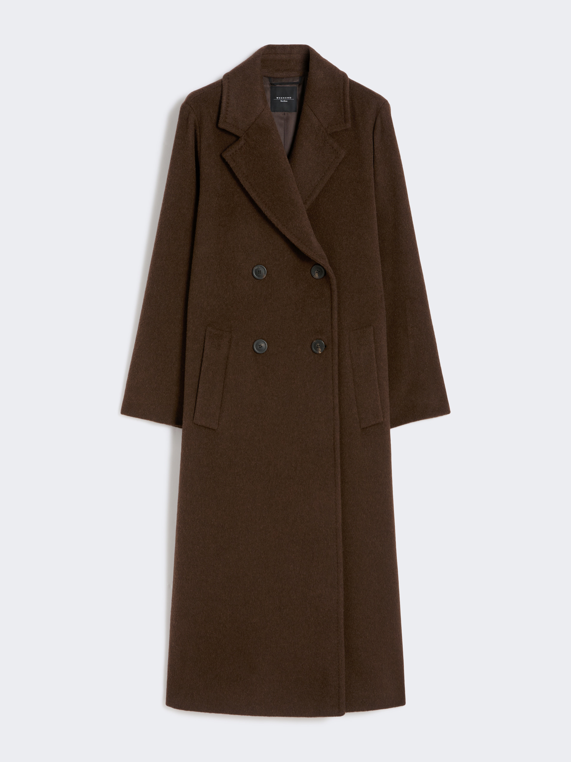 Double-breasted coat in wool and alpaca - CHOCOLATE - Weekend Max Mara - 4