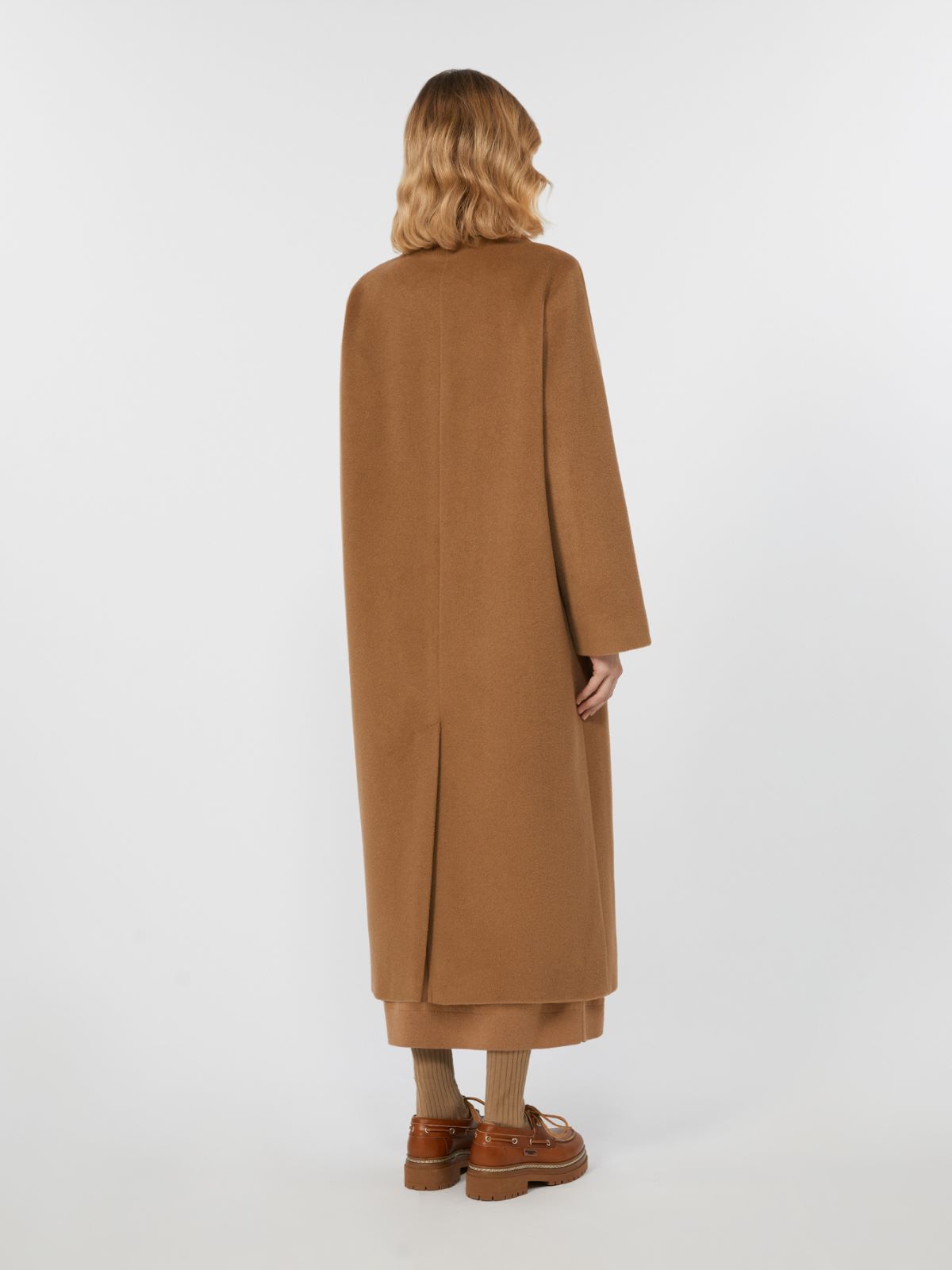 Double-breasted coat in wool and alpaca - CAMEL - Weekend - 3