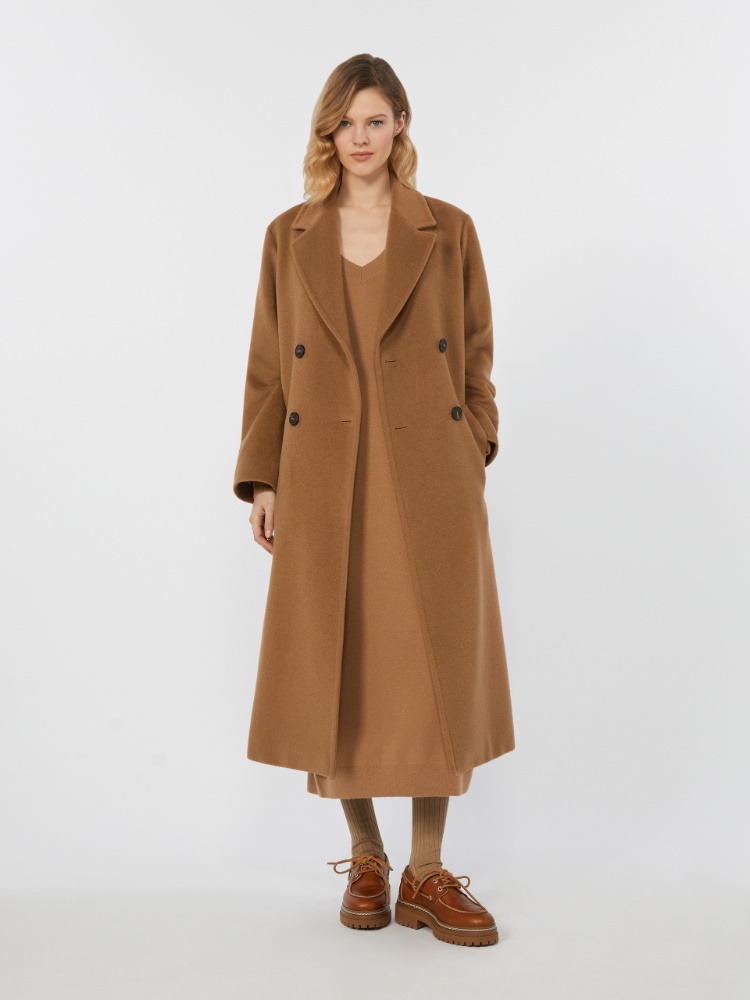 Double-breasted coat in wool and alpaca - CAMEL - Weekend