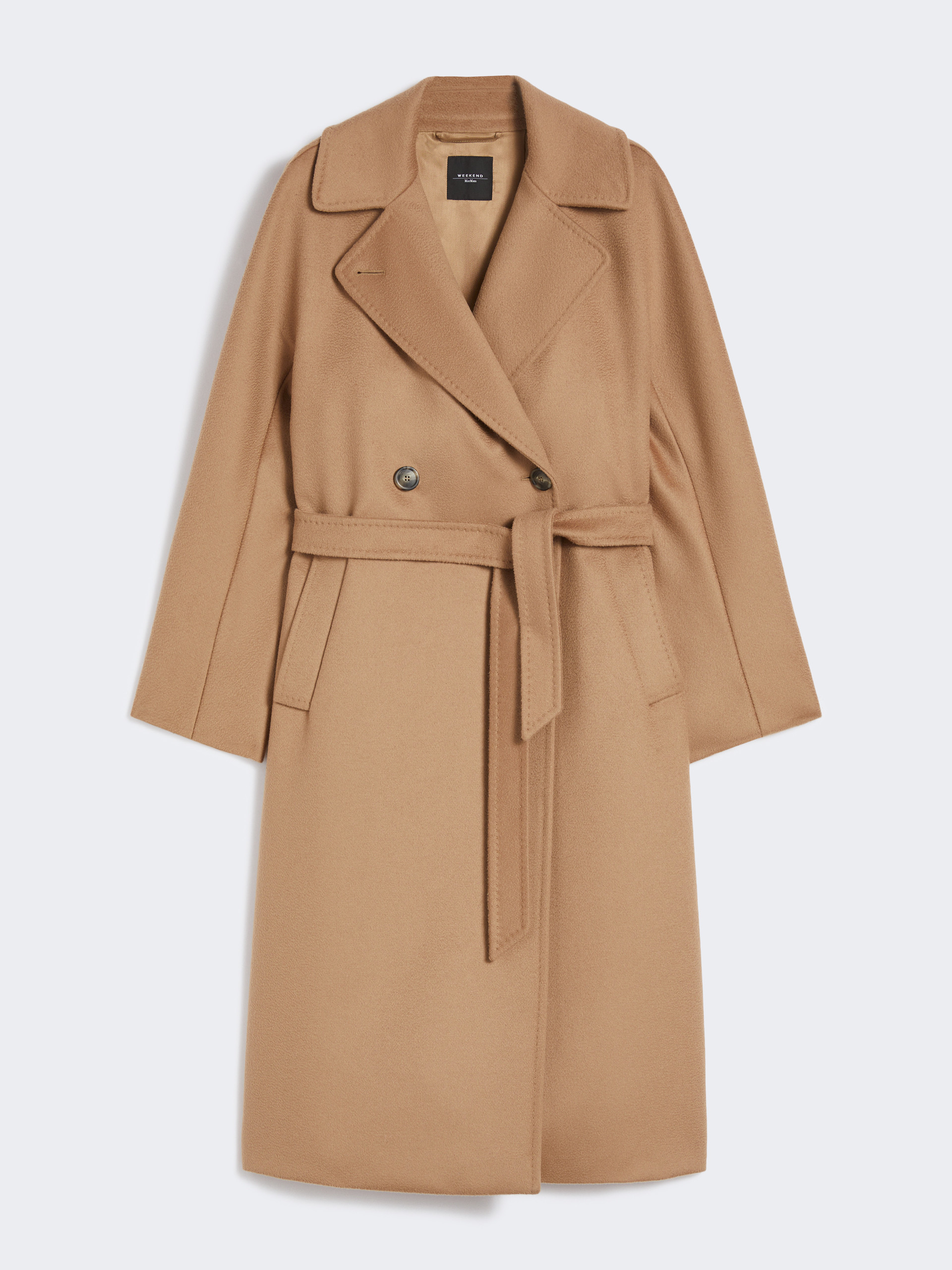 Double-breasted wool midi coat - CAMEL - Weekend Max Mara - 4