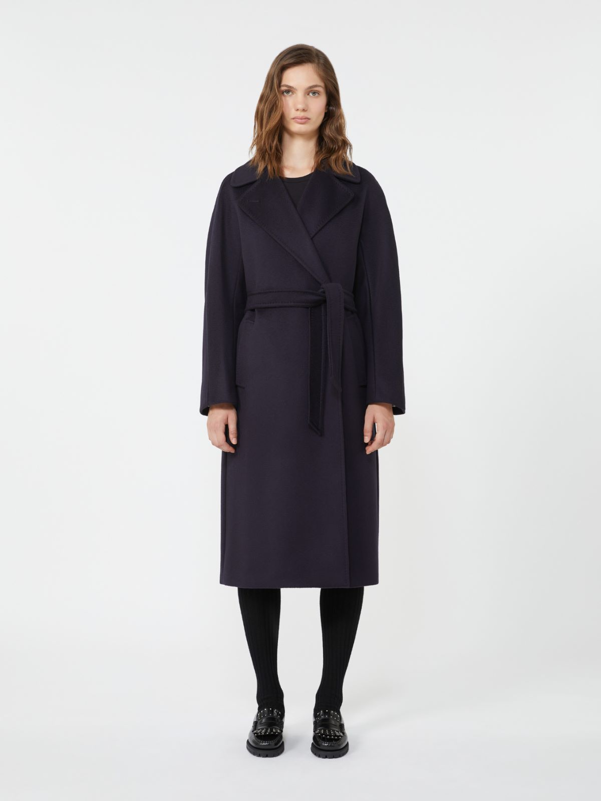 Double-breasted wool midi coat - NAVY - Weekend - 2