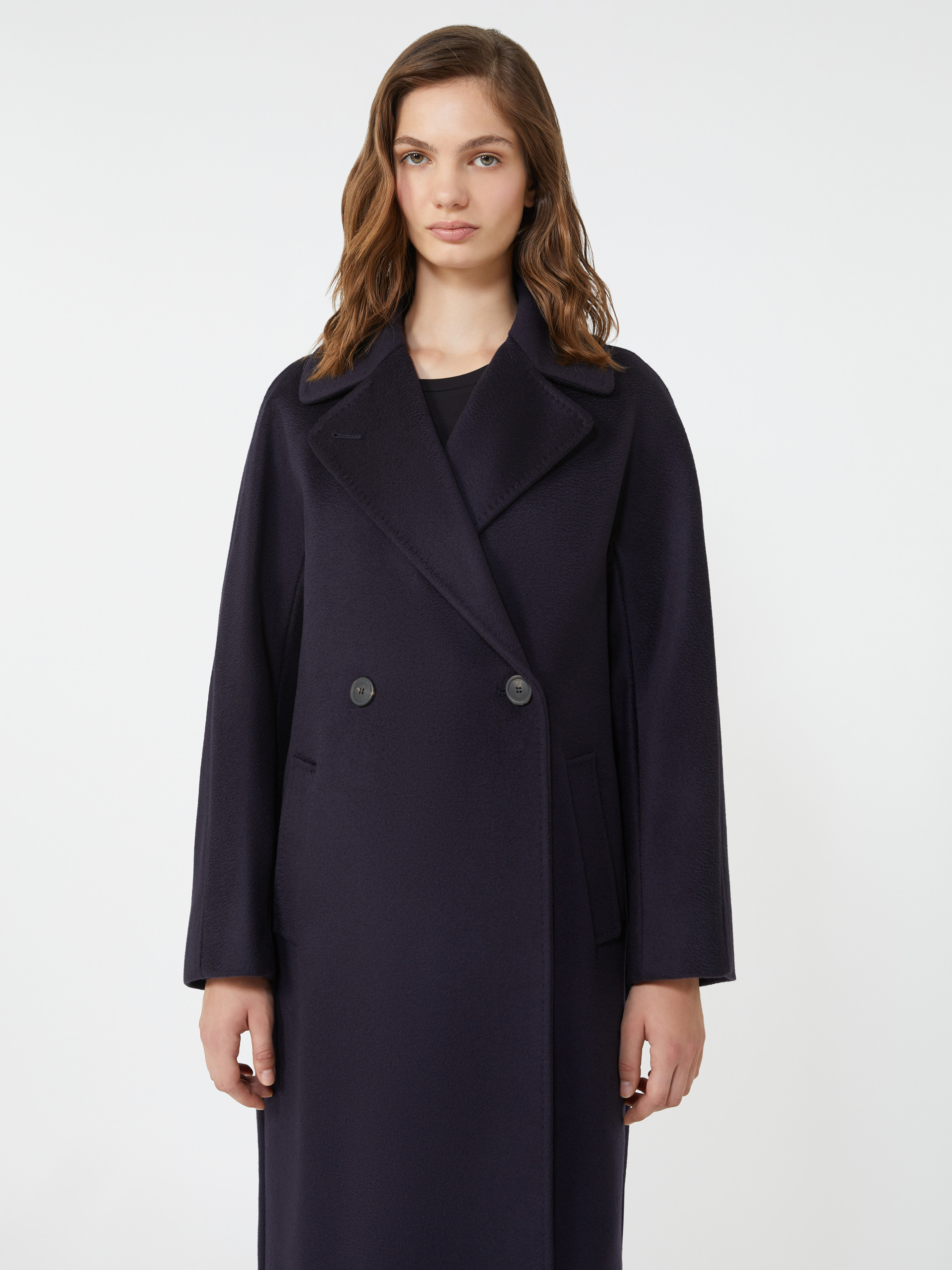 Double-breasted wool midi coat - NAVY - Weekend Max Mara - 4