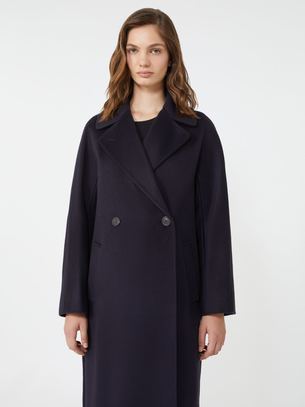 Double-breasted wool midi coat - NAVY - Weekend - 4