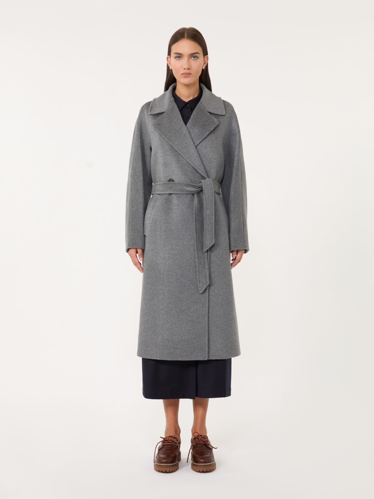 Double-breasted wool midi coat - DARK GREY - Weekend - 2