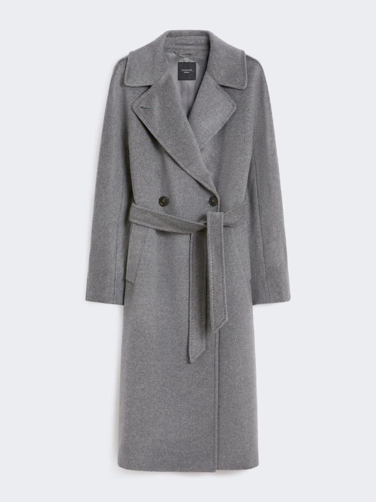 Double-breasted wool midi coat - DARK GREY - Weekend - 2