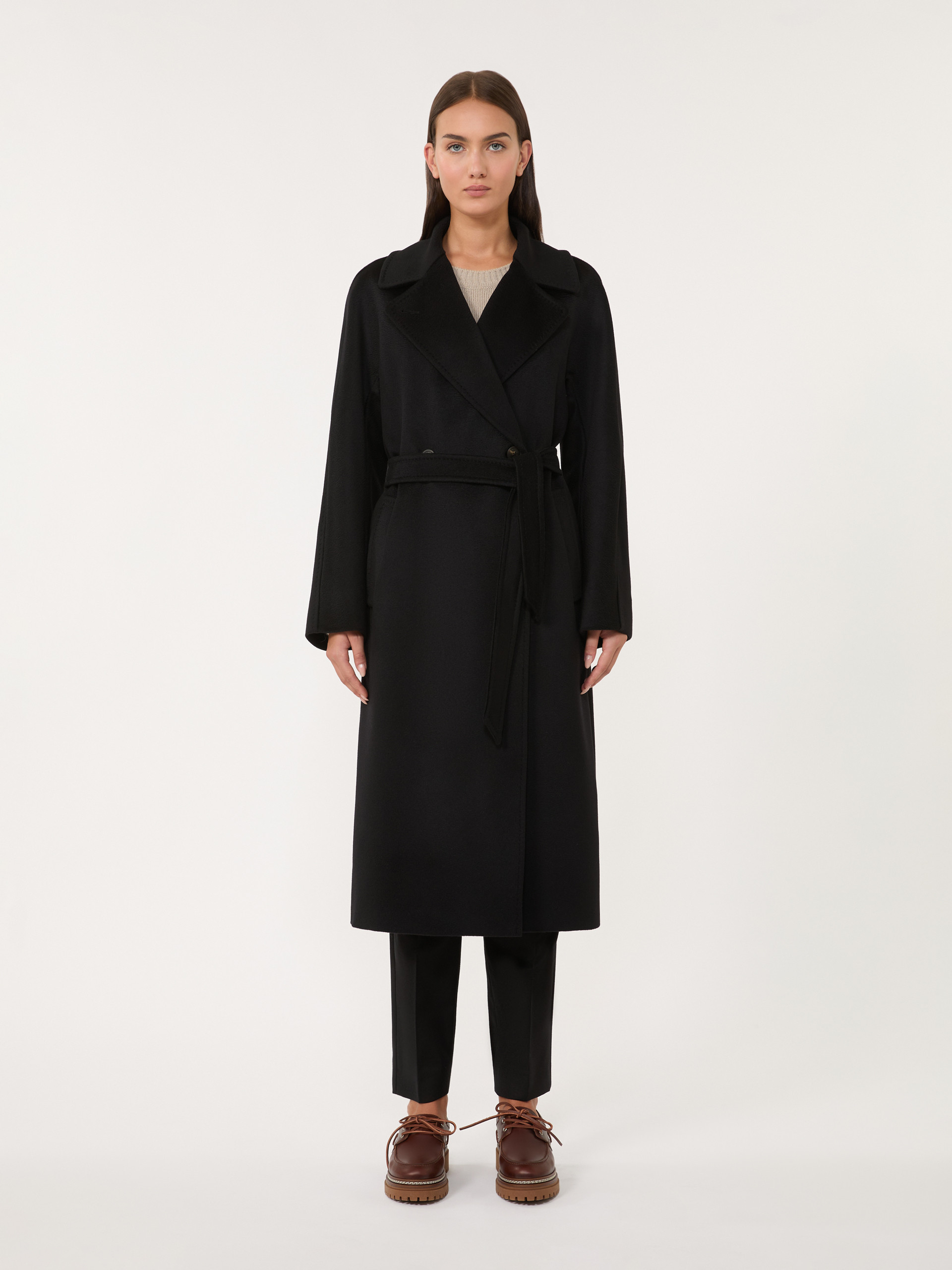 Double-breasted wool midi coat - BLACK - Weekend Max Mara - 2