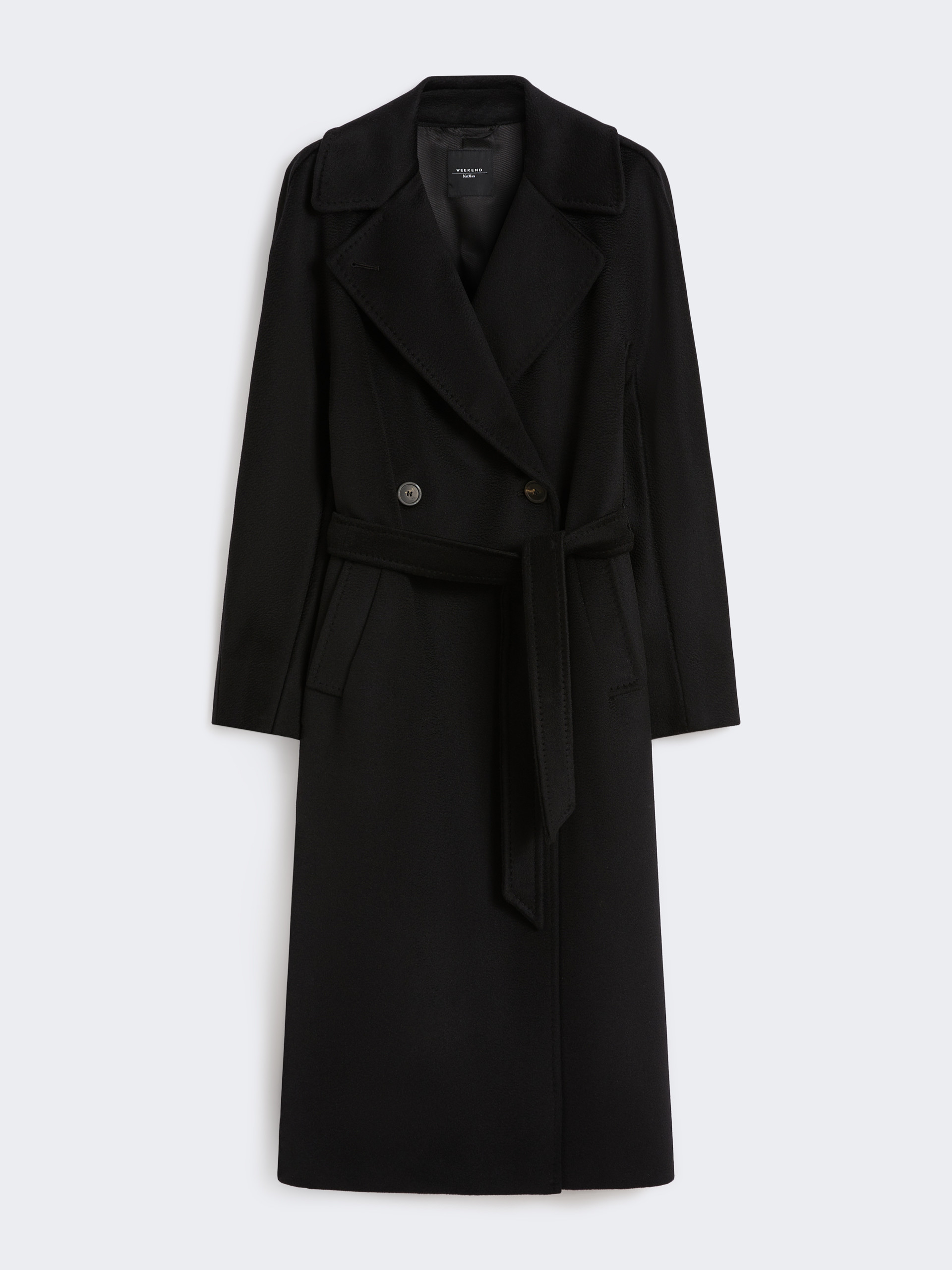 Double-breasted wool midi coat - BLACK - Weekend Max Mara - 4