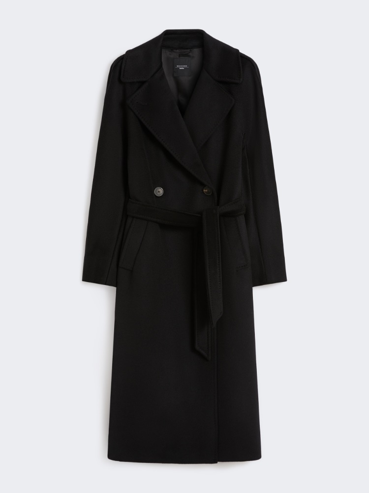 Double-breasted wool midi coat - BLACK - Weekend - 2