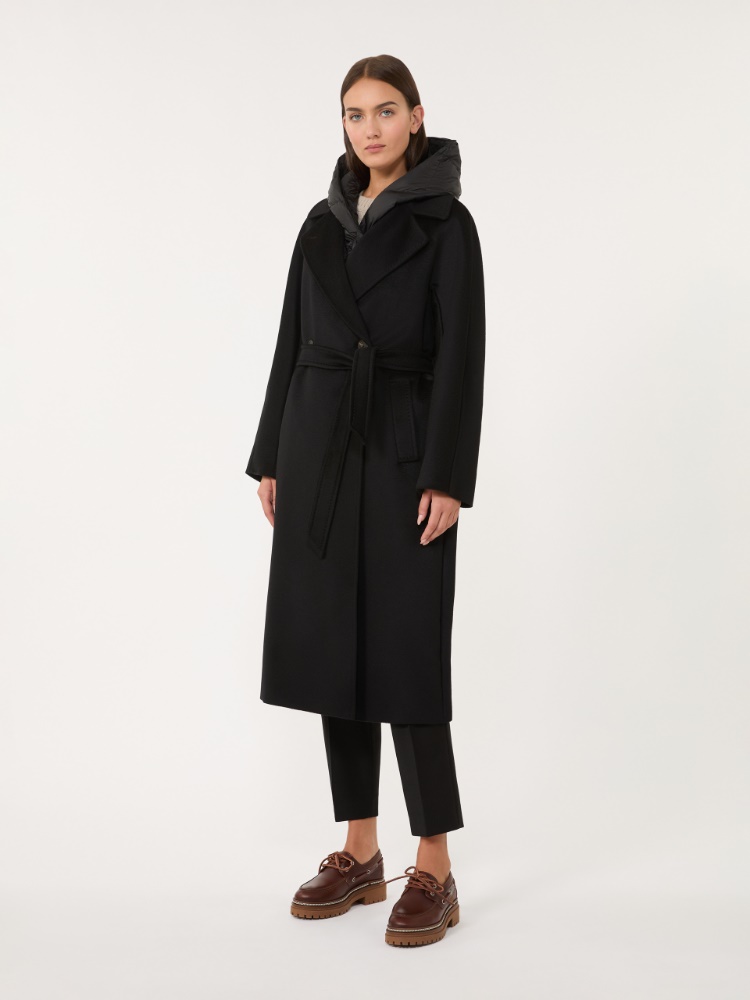 Double-breasted wool midi coat - BLACK - Weekend