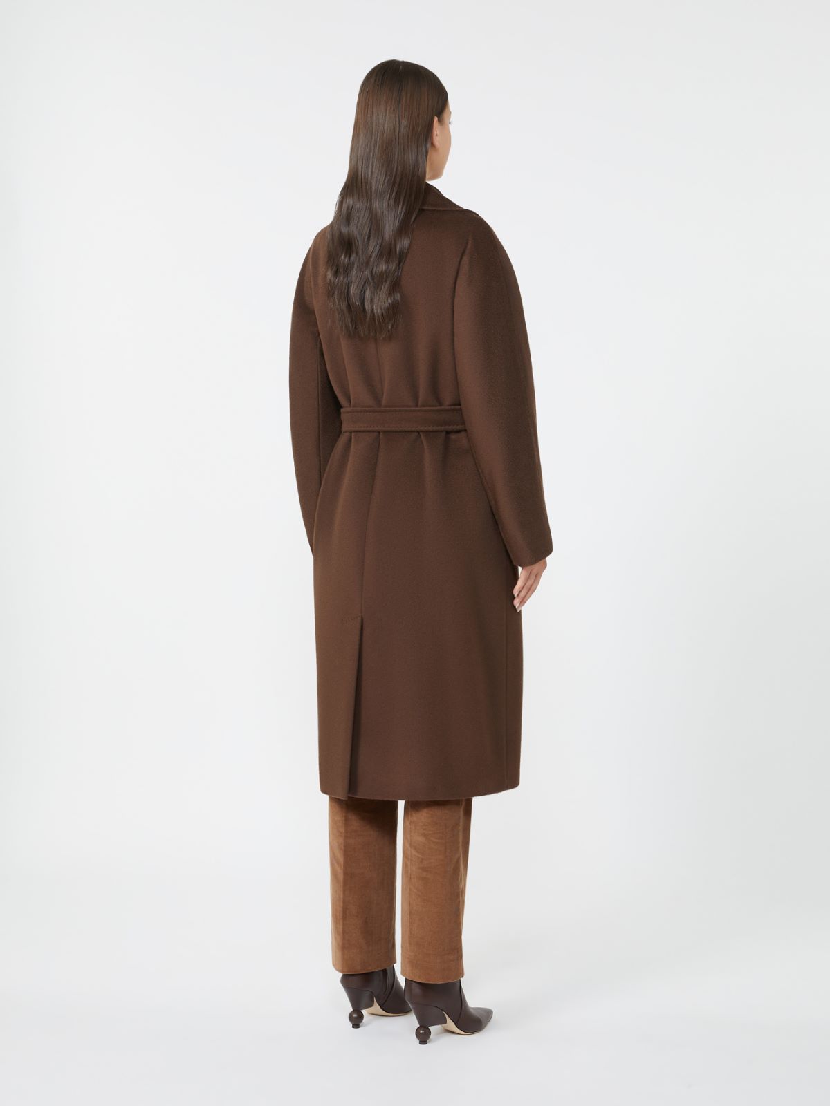 Double-breasted wool midi coat - CHOCOLATE - Weekend - 3
