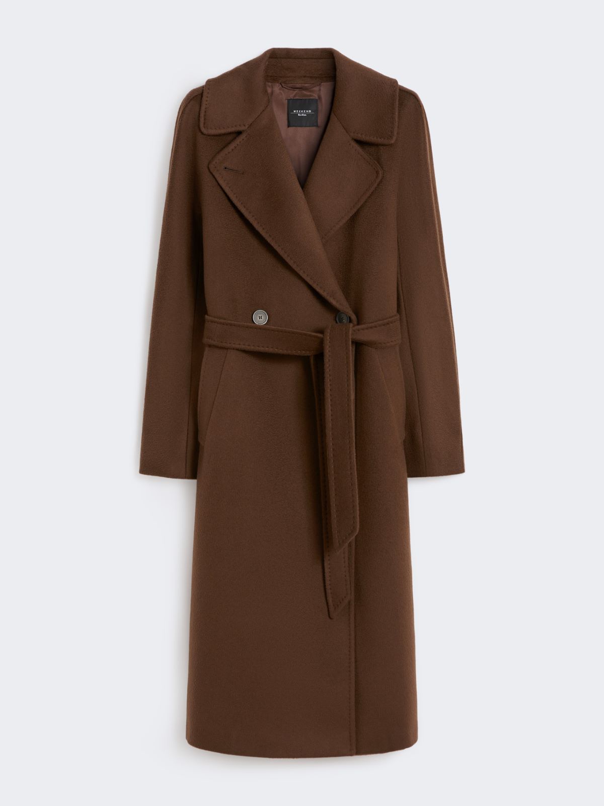 Double-breasted wool midi coat - CHOCOLATE - Weekend - 5