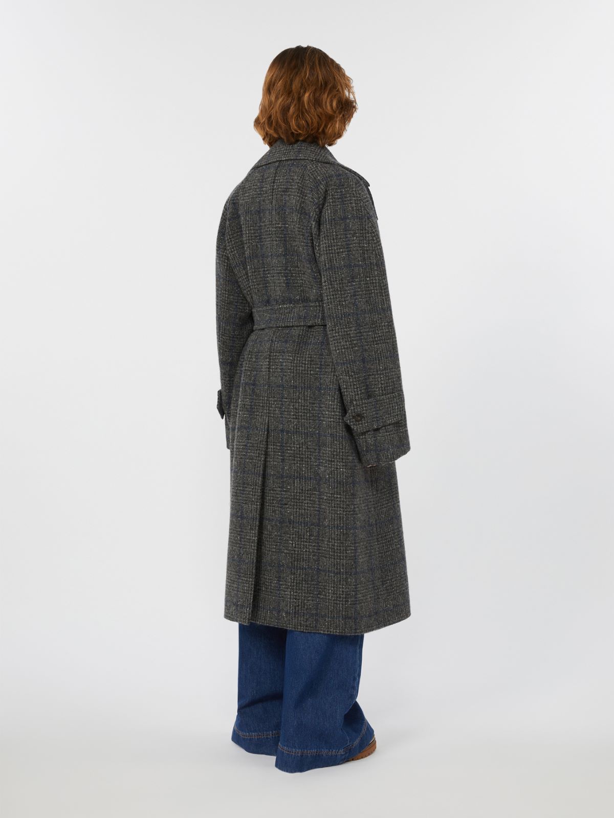 Long wool tweed coat - DARK GREY - Weekend - 3