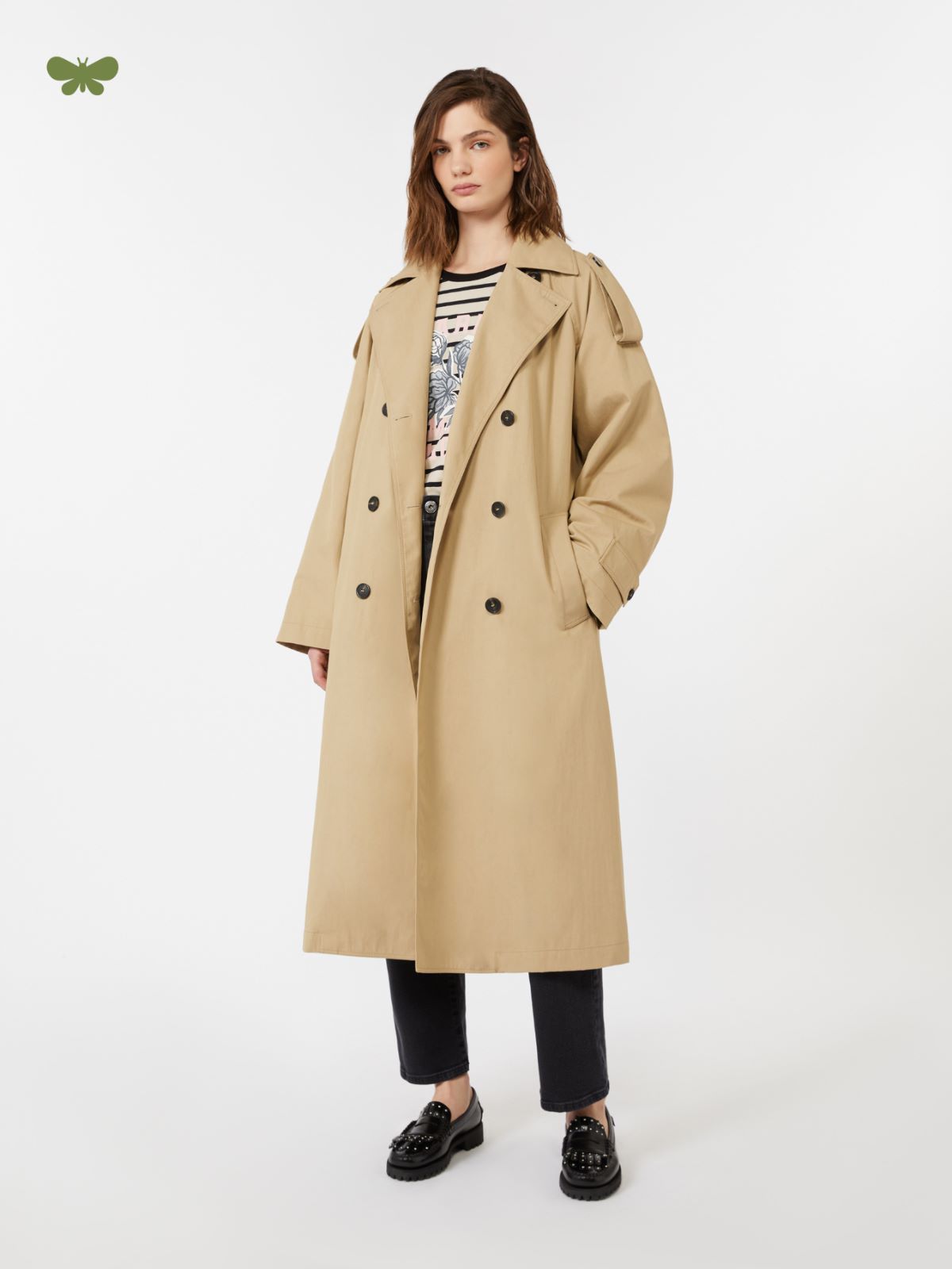 Water-repellent gabardine trench coat - BEIGE - Weekend