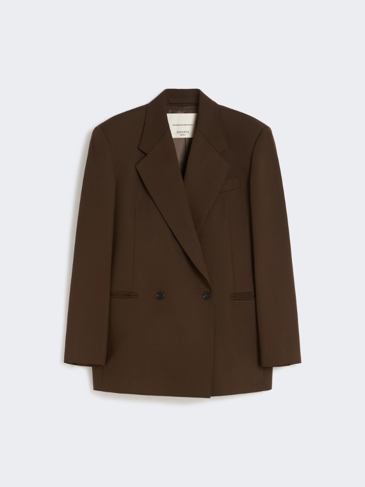 Wool twill blazer - DARK BROWN - Weekend - 2