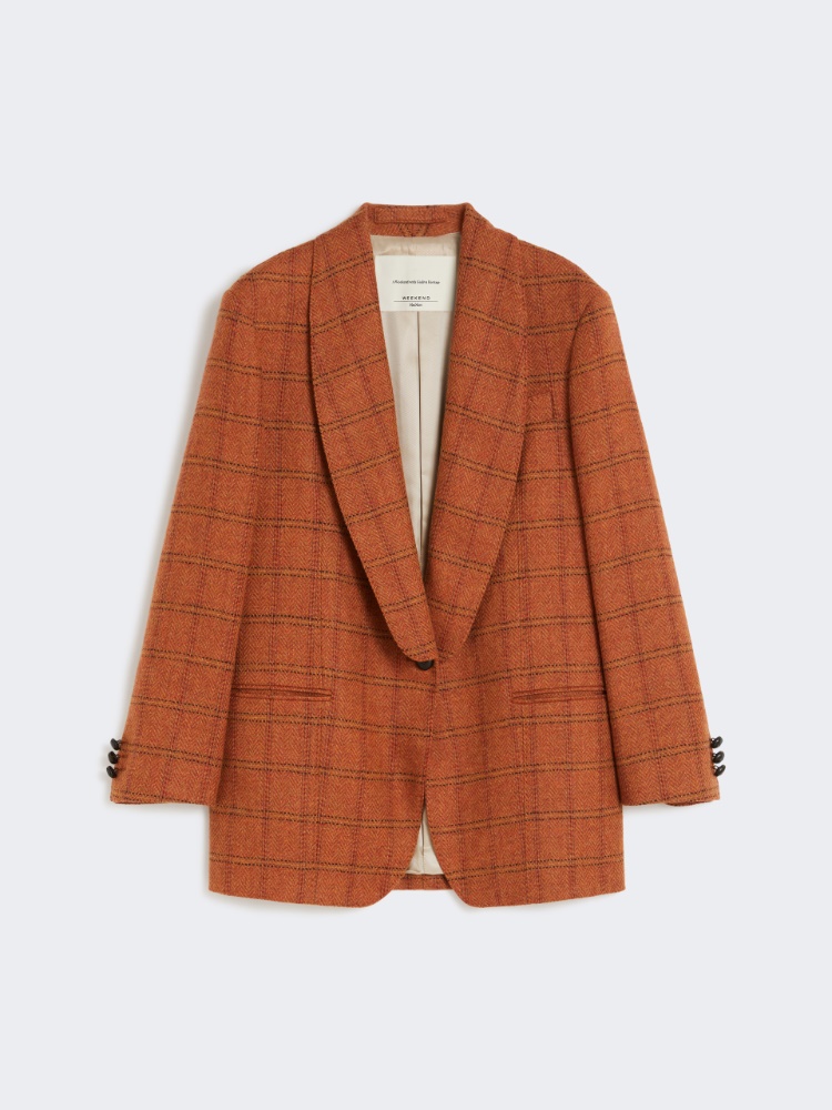 Patterned wool blend blazer - ORANGE - Weekend - 2