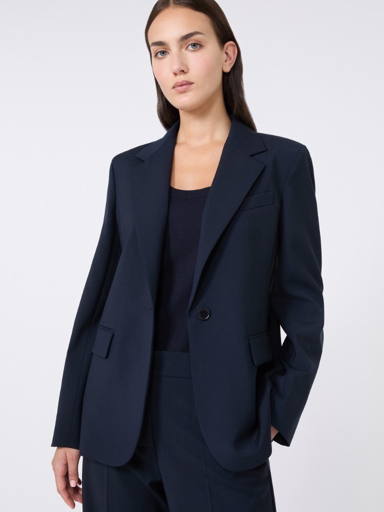 Natural stretch wool blazer - NAVY - Weekend