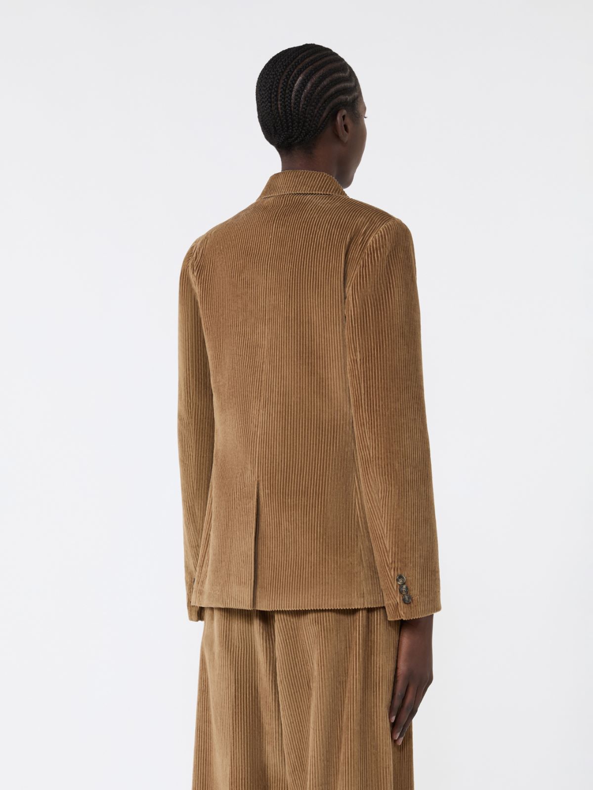 Blazer doppiopetto in velluto - NOCCIOLA - Weekend - 3
