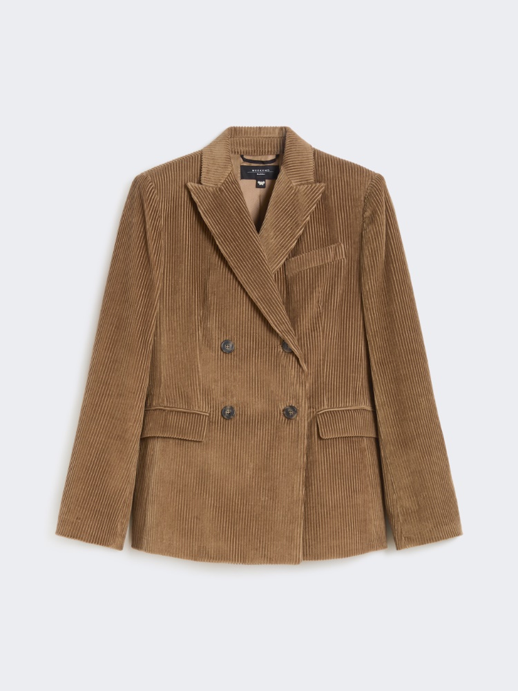 Blazer doppiopetto in velluto - NOCCIOLA - Weekend - 6