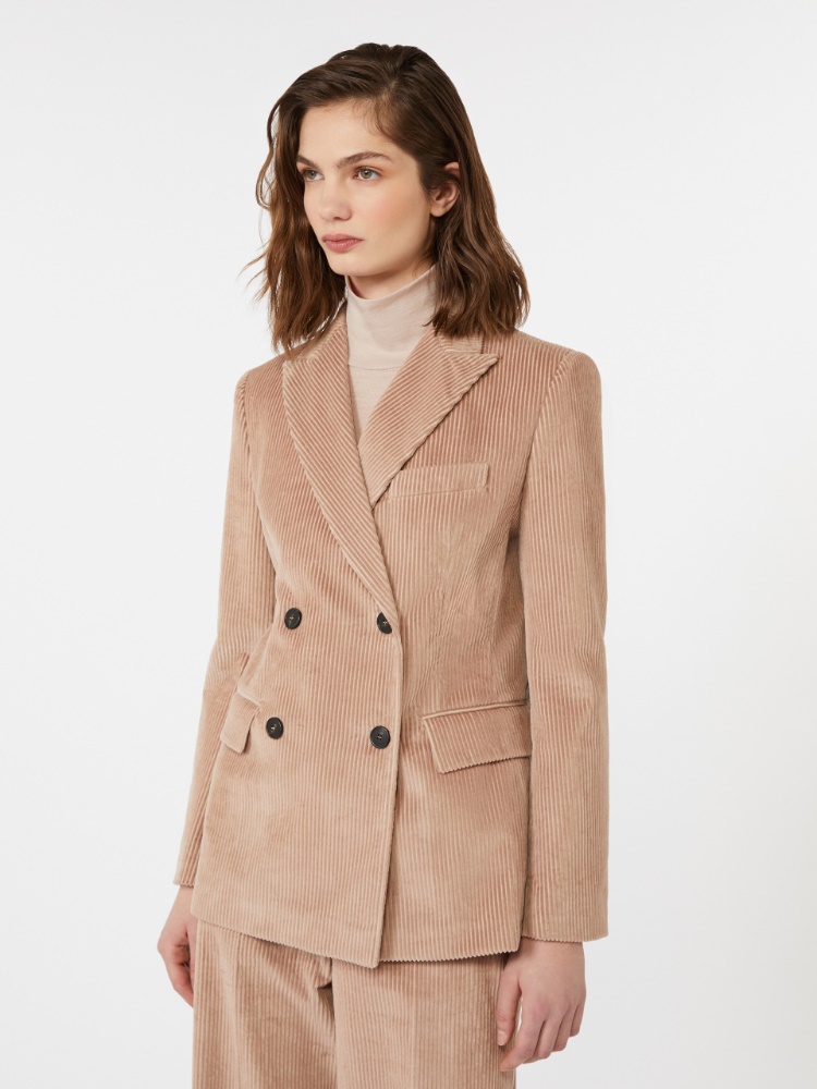 Double-breasted velvet blazer - ANTIQUE ROSE - Weekend