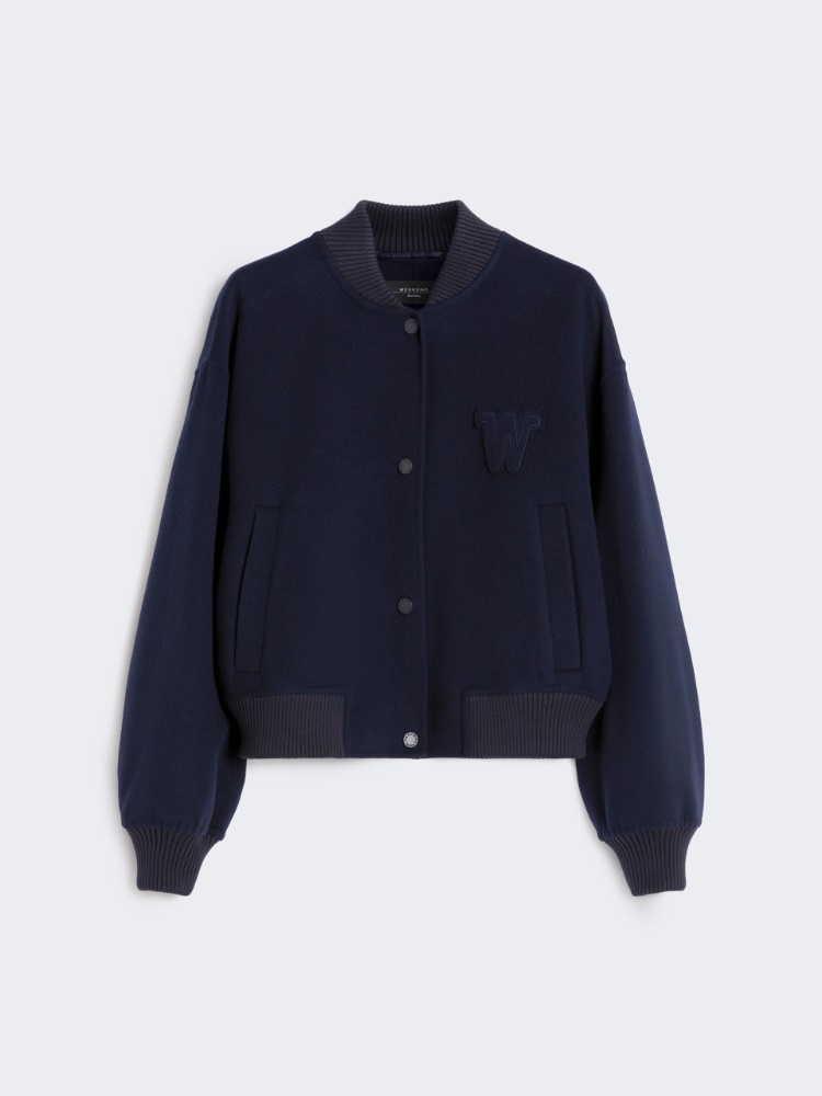 Wool-blend bomber jacket - NAVY - Weekend - 7