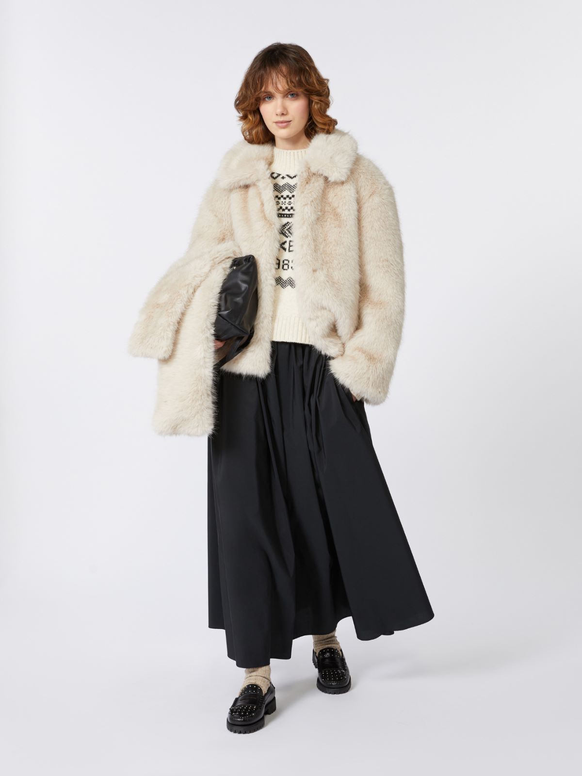 Giacca crop effetto morbido - BEIGE - Weekend