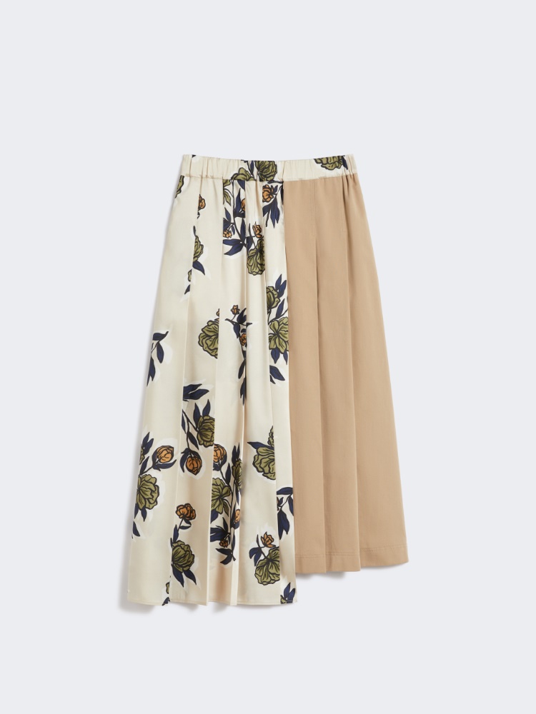 Pleated skirt in patterned twill - BEIGE - Weekend - 2
