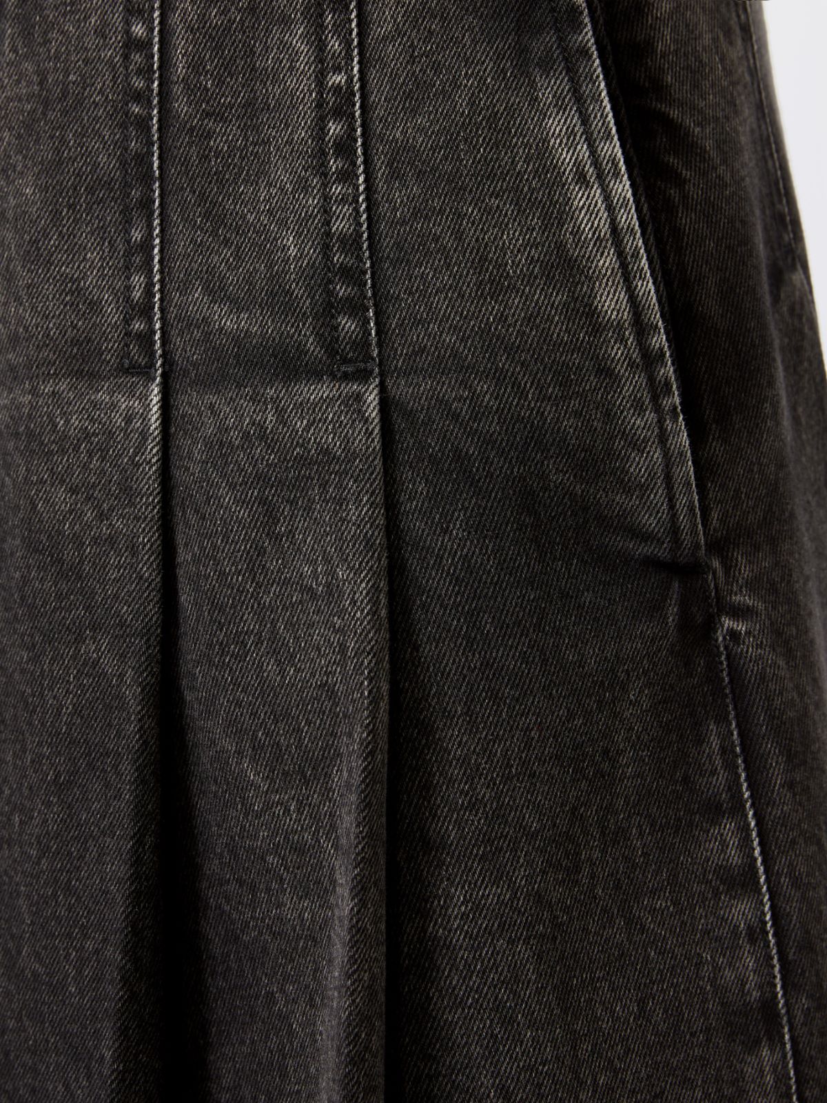 Pleated denim skirt - BLACK - Weekend - 4