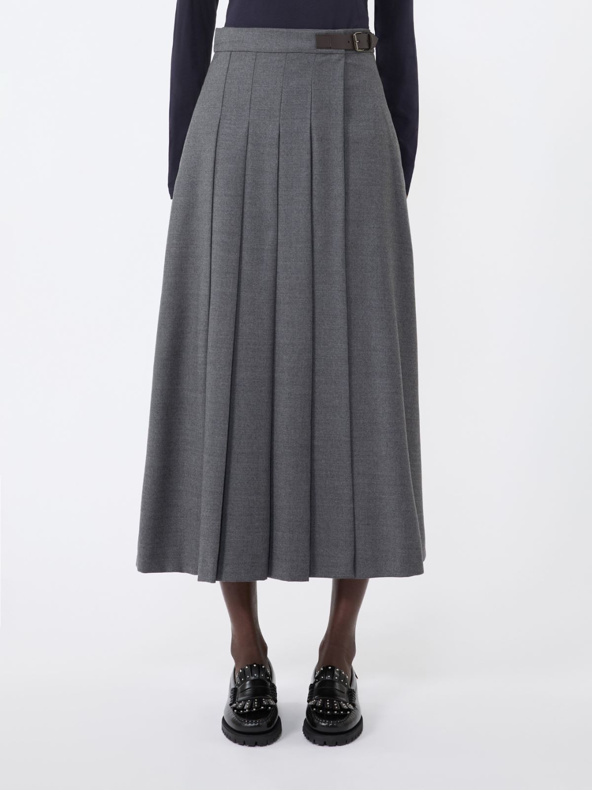 Wool wrap skirt - MEDIUM GREY - Weekend - 2