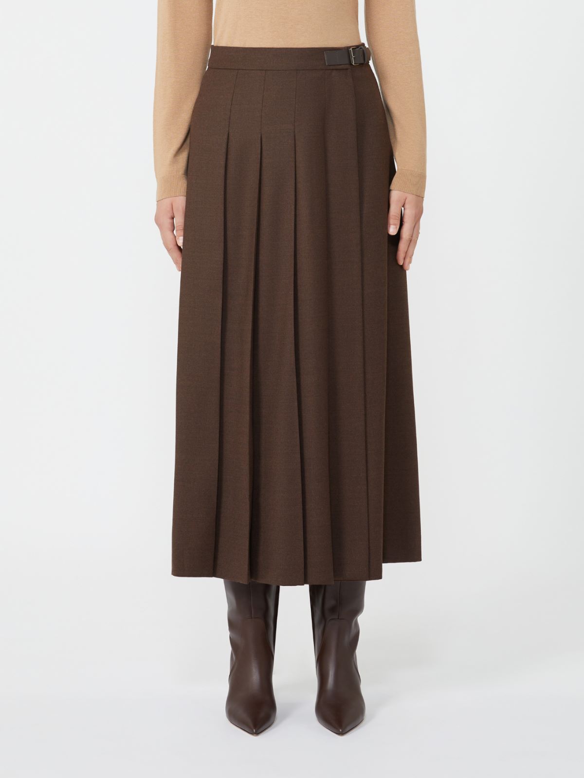 Wool wrap skirt - CHOCOLATE - Weekend - 2